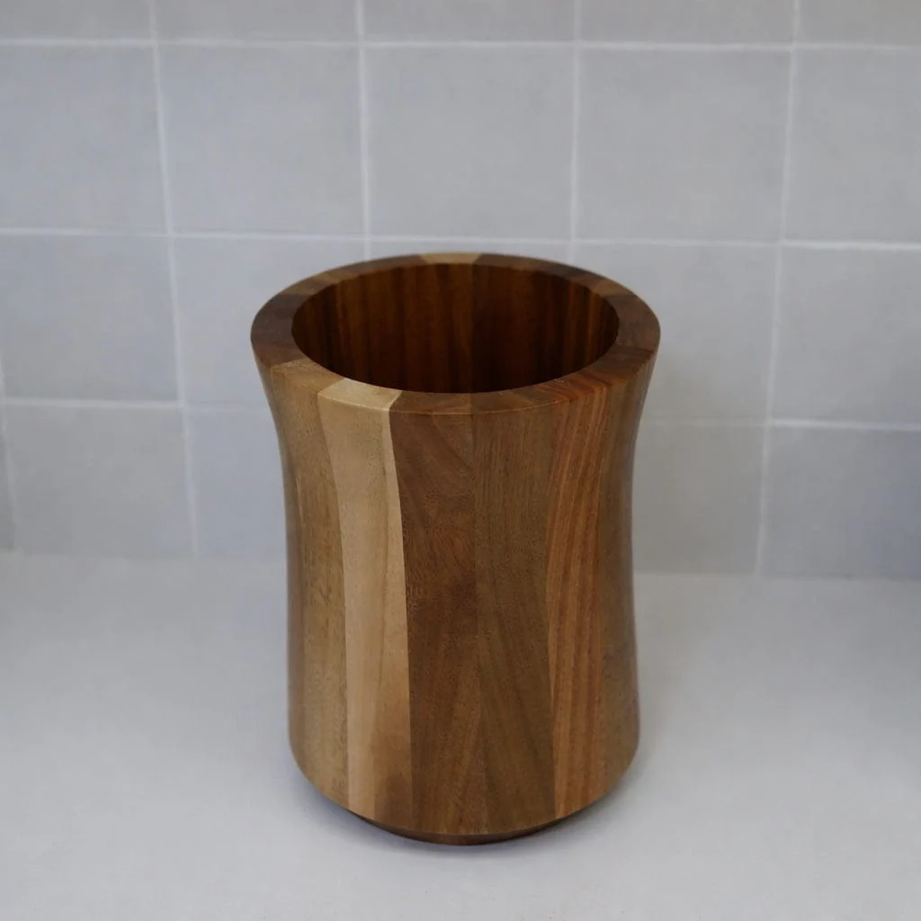 10 Piece Teak Wooden Utensil Set + Caddy Bundle - Image 4