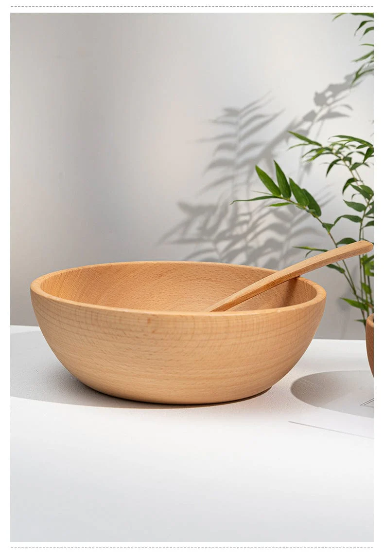 Beech Wood Salad Bowl - Image 5